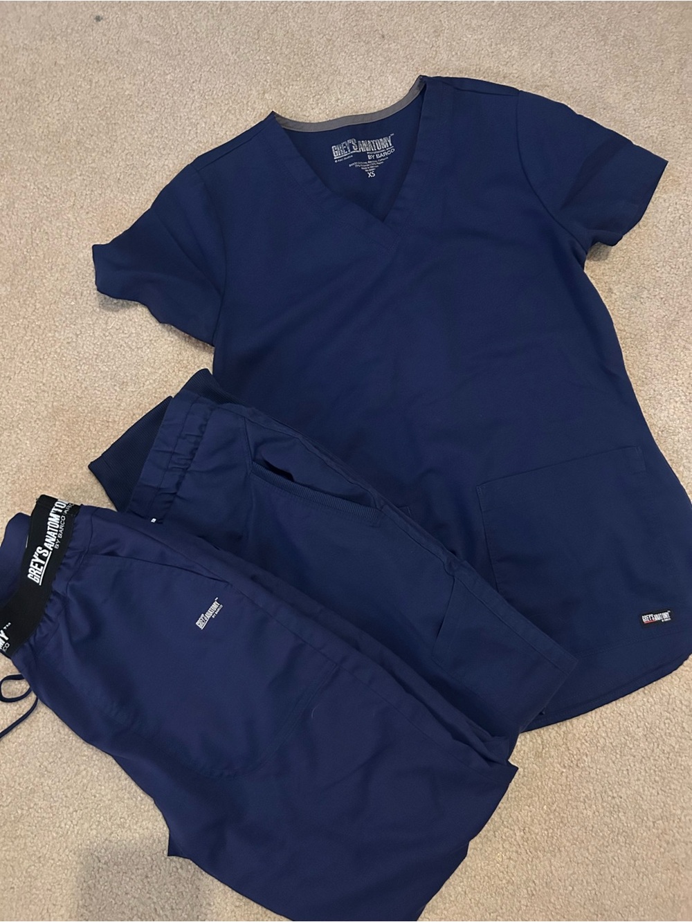 Grey's Anatomy Women's Scrub Set - Navy Blue